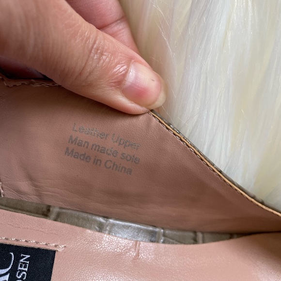 ZAC ZACPOSEN Point Toe Kitten Heeled Slingback Pumps In Croc Print Size 7.5 - Picture 10 of 11